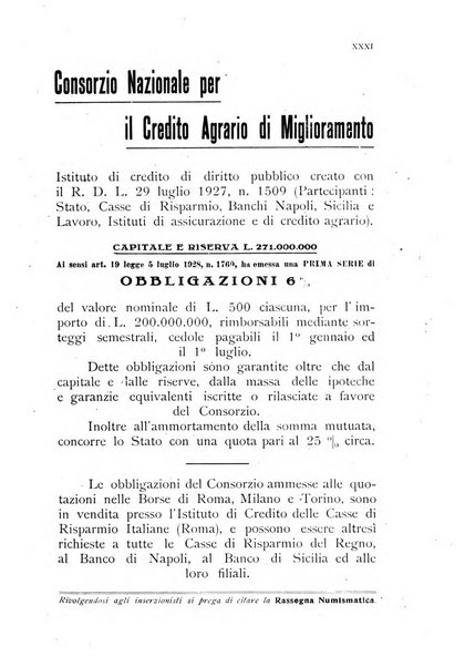 Rassegna numismatica, finanziaria e tecnico-monetaria