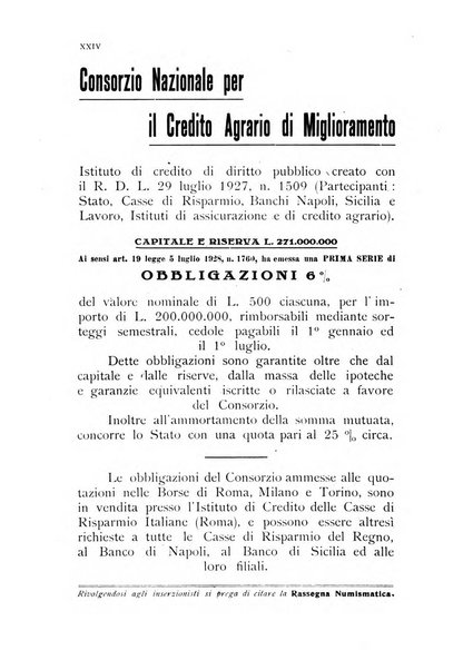 Rassegna numismatica, finanziaria e tecnico-monetaria