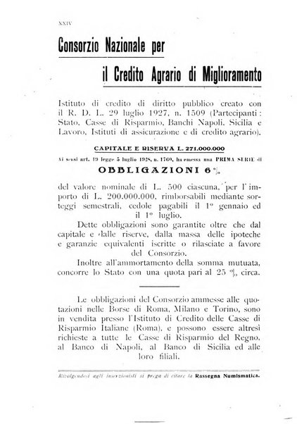 Rassegna numismatica, finanziaria e tecnico-monetaria