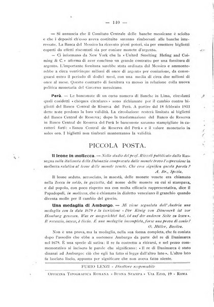 Rassegna numismatica, finanziaria e tecnico-monetaria