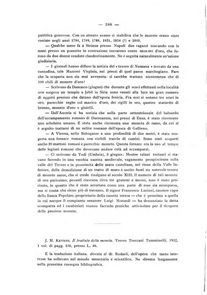 Rassegna numismatica, finanziaria e tecnico-monetaria