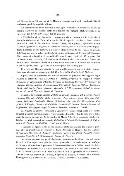 Rassegna numismatica, finanziaria e tecnico-monetaria