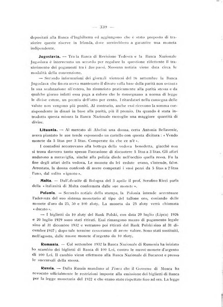 Rassegna numismatica, finanziaria e tecnico-monetaria