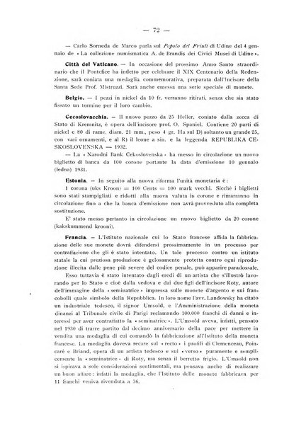 Rassegna numismatica, finanziaria e tecnico-monetaria