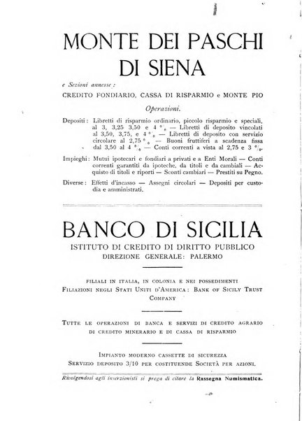 Rassegna numismatica, finanziaria e tecnico-monetaria