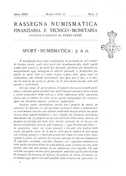 Rassegna numismatica, finanziaria e tecnico-monetaria