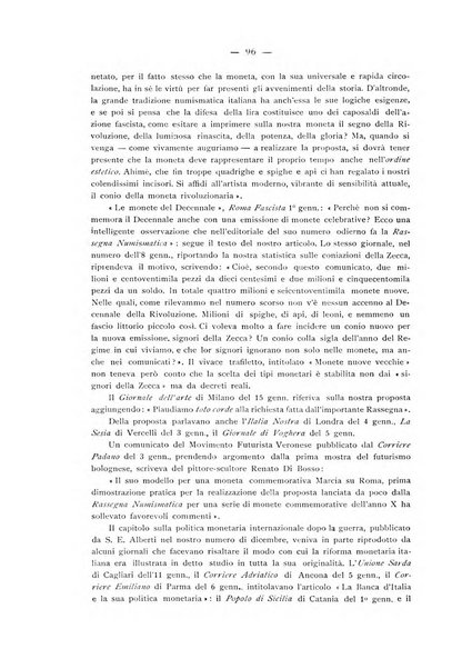 Rassegna numismatica, finanziaria e tecnico-monetaria