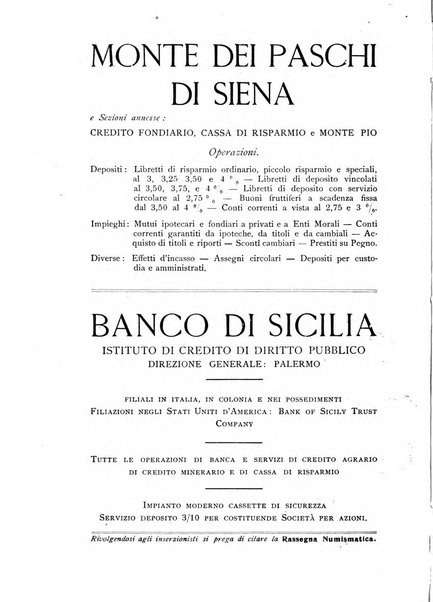 Rassegna numismatica, finanziaria e tecnico-monetaria