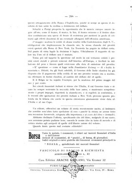 Rassegna numismatica, finanziaria e tecnico-monetaria