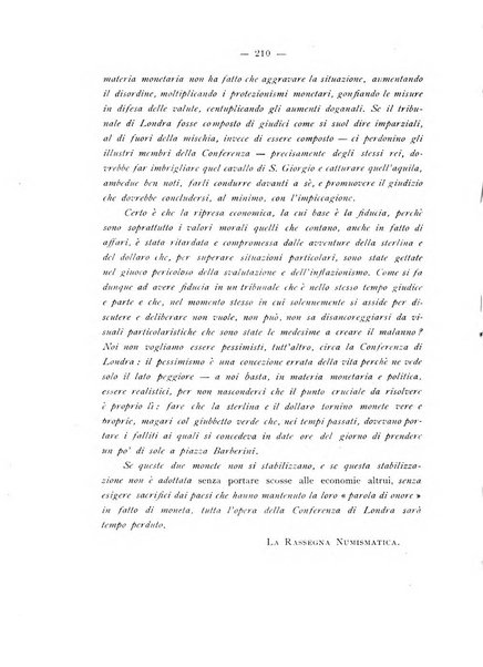 Rassegna numismatica, finanziaria e tecnico-monetaria