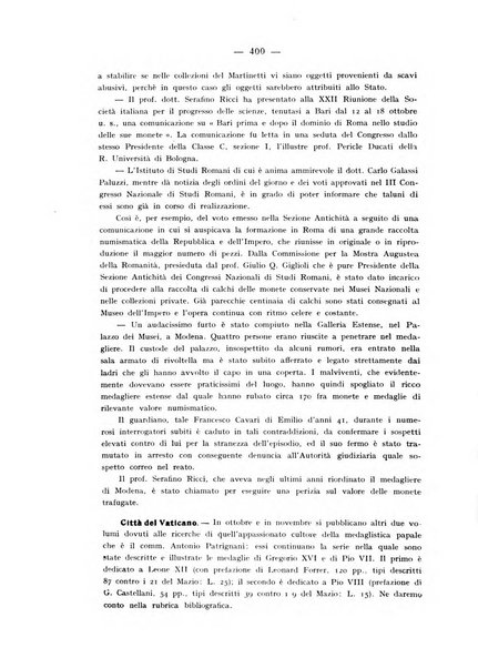 Rassegna numismatica, finanziaria e tecnico-monetaria