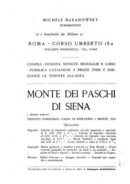 Rassegna numismatica, finanziaria e tecnico-monetaria