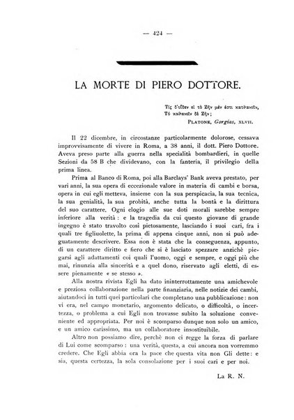 Rassegna numismatica, finanziaria e tecnico-monetaria