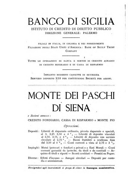 Rassegna numismatica, finanziaria e tecnico-monetaria