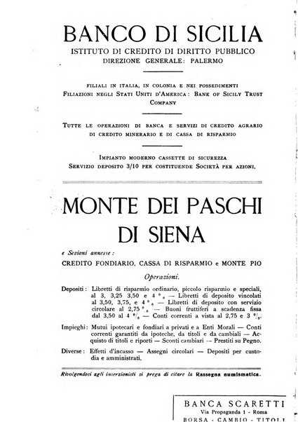 Rassegna numismatica, finanziaria e tecnico-monetaria