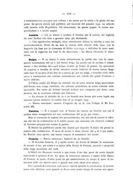 Rassegna numismatica, finanziaria e tecnico-monetaria