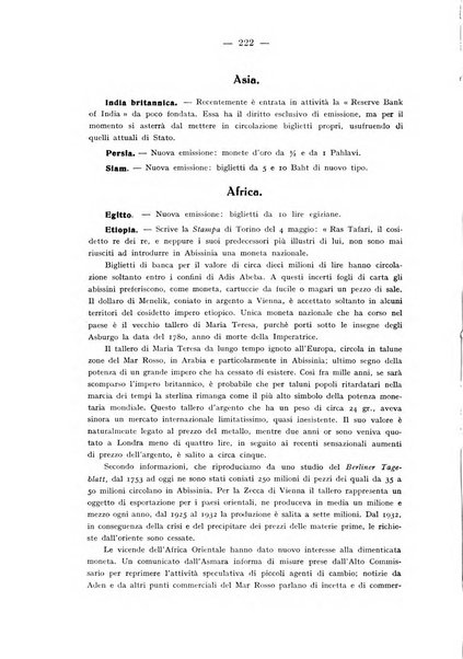 Rassegna numismatica, finanziaria e tecnico-monetaria