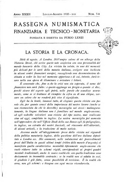 Rassegna numismatica, finanziaria e tecnico-monetaria