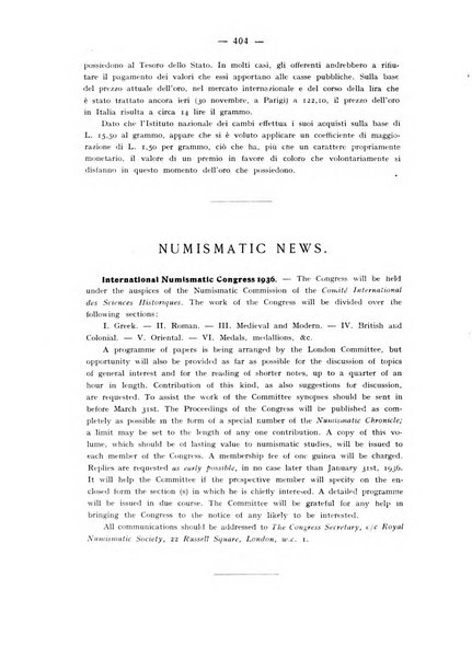 Rassegna numismatica, finanziaria e tecnico-monetaria