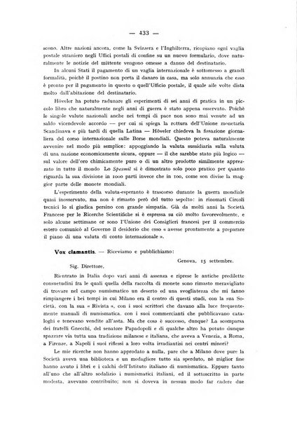 Rassegna numismatica, finanziaria e tecnico-monetaria