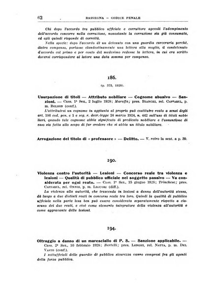 Rassegna penale dizionario di dottrina, giurisprudenza, legislazione