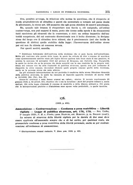 Rassegna penale dizionario di dottrina, giurisprudenza, legislazione