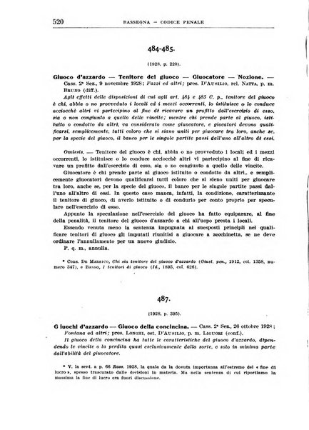 Rassegna penale dizionario di dottrina, giurisprudenza, legislazione