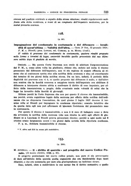 Rassegna penale dizionario di dottrina, giurisprudenza, legislazione