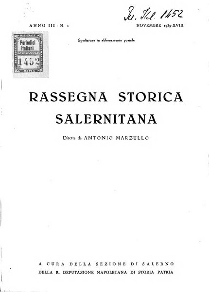 Rassegna storica salernitana