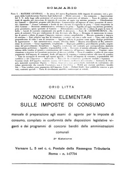 Rassegna tributaria periodico giuridico-finanziario in materia di imposte, di consumo e di tributi locali