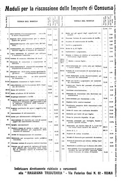 Rassegna tributaria periodico giuridico-finanziario in materia di imposte, di consumo e di tributi locali