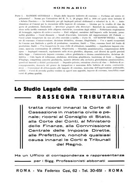 Rassegna tributaria periodico giuridico-finanziario in materia di imposte, di consumo e di tributi locali