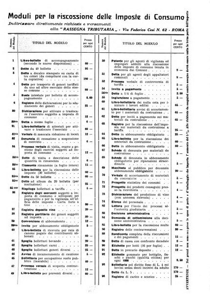 Rassegna tributaria periodico giuridico-finanziario in materia di imposte, di consumo e di tributi locali