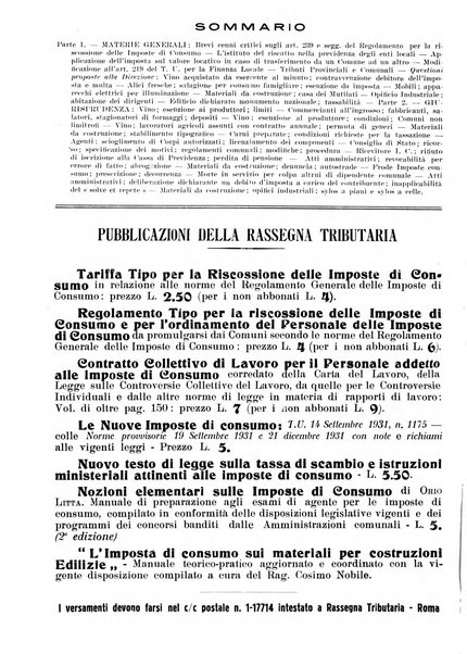 Rassegna tributaria periodico giuridico-finanziario in materia di imposte, di consumo e di tributi locali