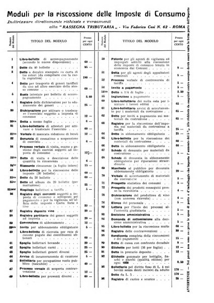 Rassegna tributaria periodico giuridico-finanziario in materia di imposte, di consumo e di tributi locali