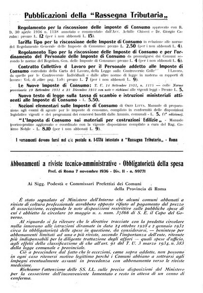 Rassegna tributaria periodico giuridico-finanziario in materia di imposte, di consumo e di tributi locali