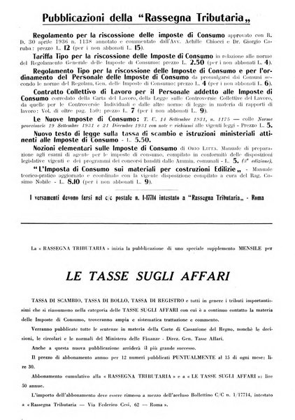 Rassegna tributaria periodico giuridico-finanziario in materia di imposte, di consumo e di tributi locali