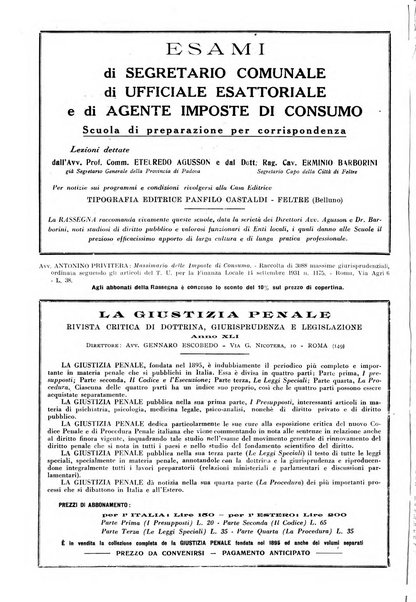 Rassegna tributaria periodico giuridico-finanziario in materia di imposte, di consumo e di tributi locali