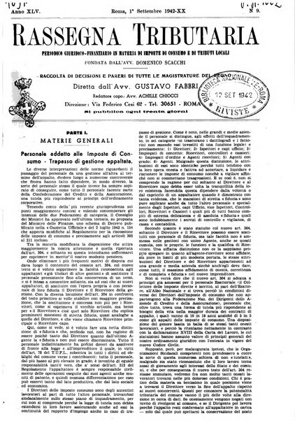 Rassegna tributaria periodico giuridico-finanziario in materia di imposte, di consumo e di tributi locali