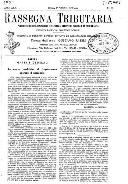 Rassegna tributaria periodico giuridico-finanziario in materia di imposte, di consumo e di tributi locali