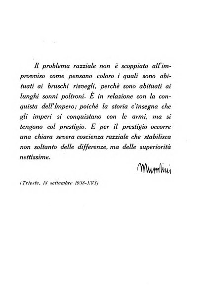 Razza e civilta rivista mensile del Consiglio superiore e della Direzione generale per la demografia e la razza