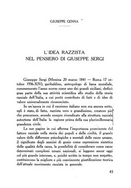 Razza e civilta rivista mensile del Consiglio superiore e della Direzione generale per la demografia e la razza