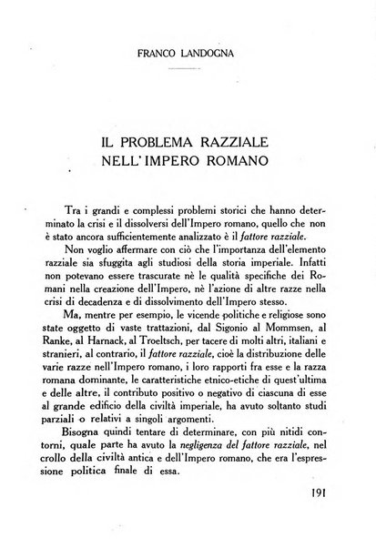 Razza e civilta rivista mensile del Consiglio superiore e della Direzione generale per la demografia e la razza