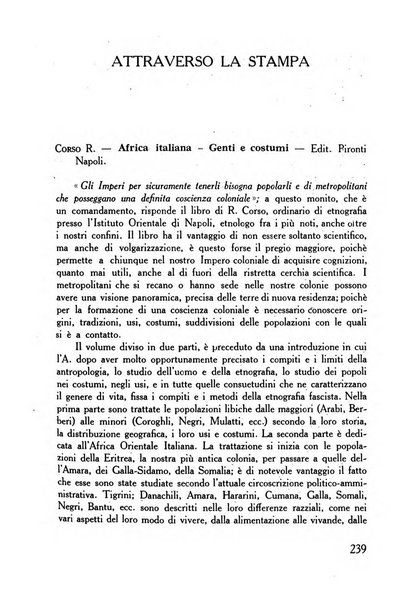 Razza e civilta rivista mensile del Consiglio superiore e della Direzione generale per la demografia e la razza