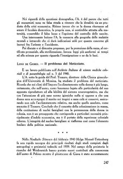 Razza e civilta rivista mensile del Consiglio superiore e della Direzione generale per la demografia e la razza