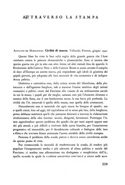 Razza e civilta rivista mensile del Consiglio superiore e della Direzione generale per la demografia e la razza