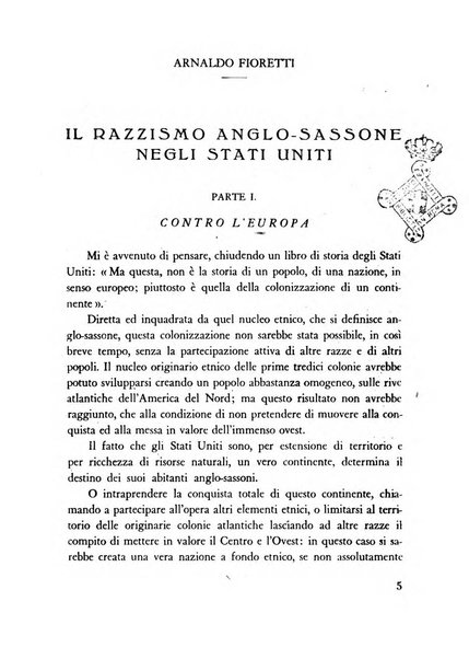 Razza e civilta rivista mensile del Consiglio superiore e della Direzione generale per la demografia e la razza