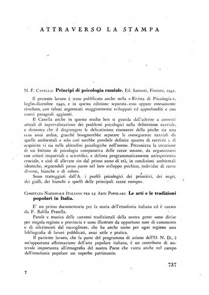 Razza e civilta rivista mensile del Consiglio superiore e della Direzione generale per la demografia e la razza