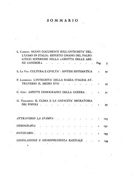 Razza e civilta rivista mensile del Consiglio superiore e della Direzione generale per la demografia e la razza