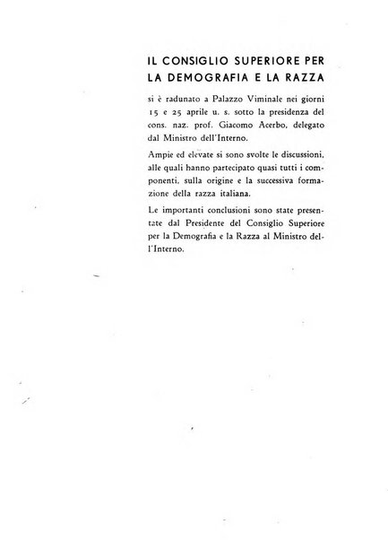 Razza e civilta rivista mensile del Consiglio superiore e della Direzione generale per la demografia e la razza